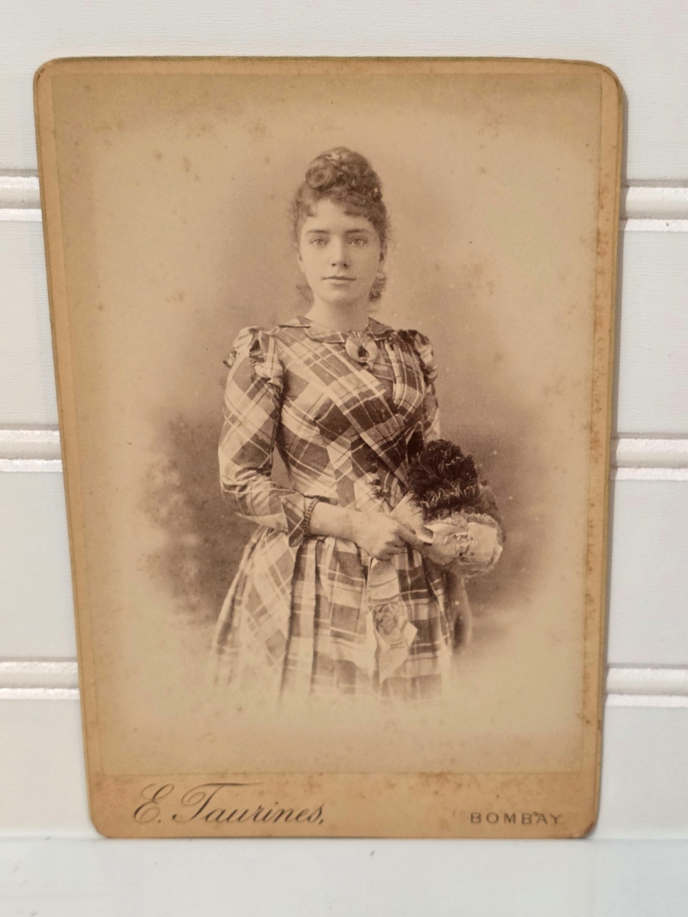 Cabinet Card Photo - Bombay India - British Noble Ada Davies Ballantine 1890